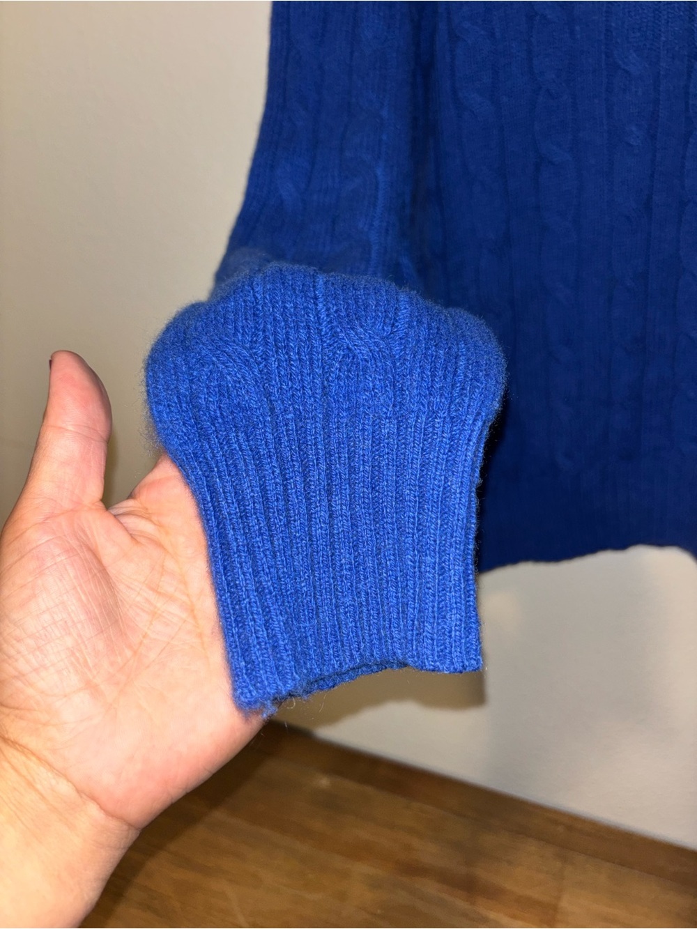 Ralph Lauren Cable-Knit Crewneck Sweater in Blue - Picture 5 of 10